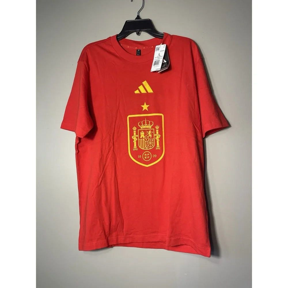 Adidas Spain Soccer DNA Graphic T-shirt Men's Size 2XL Red New